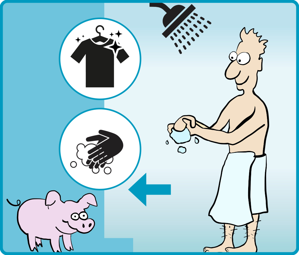 Bad og tøjskifte smittebeskyttelse